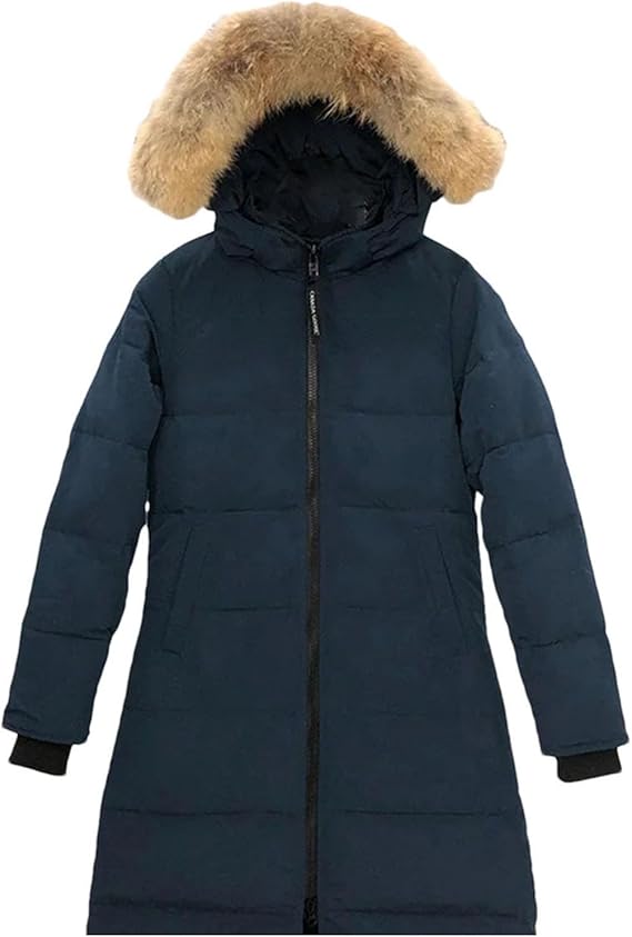 Canadian Down Jacket Women Long Coat Parka White Goose Down Hooded Jacket