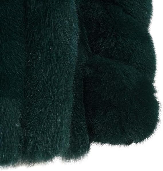 Women Autumn Winter Real Coat Warm Natural Fur Jacket Turn-Down Collar Warm Overcoat